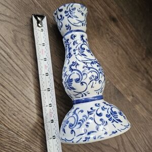 Blue Floral Candle Holder